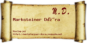 Marksteiner Dóra névjegykártya